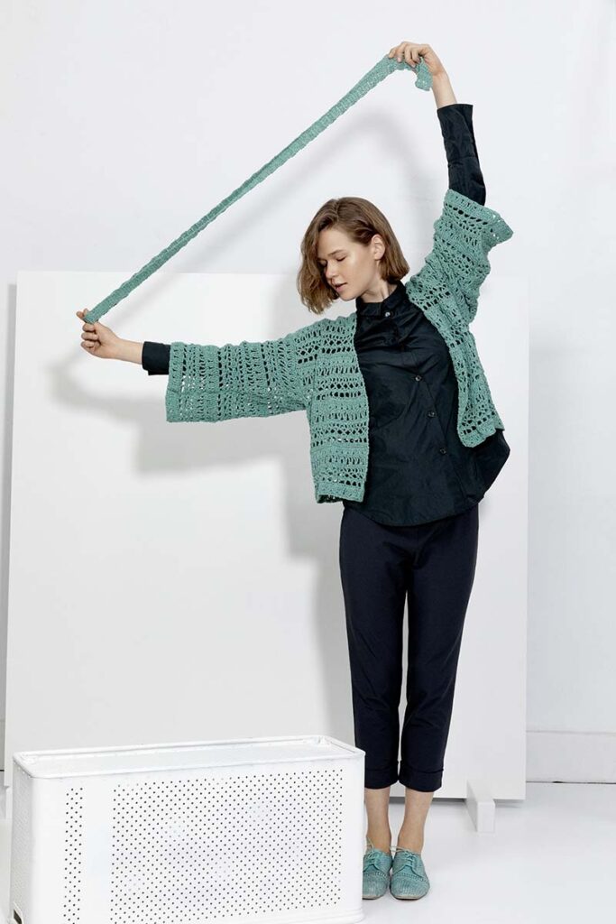 Jacke aus Hanf Wolle